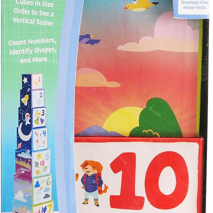 Educational Insights Bright Basics Nest & Stack Cubes, Stacking Cubes, Toddler Toys, Ages 2+