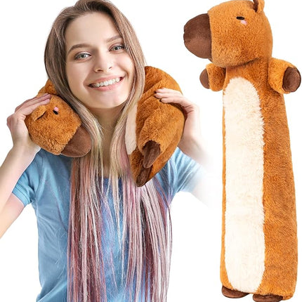 Capybara Microwavable & Weighted Stuffed Animals - Unscented Heatable Plush Doll, Cute Capybara Plush Toys Gifts for Girls Boys and Kids, Happy Fuel