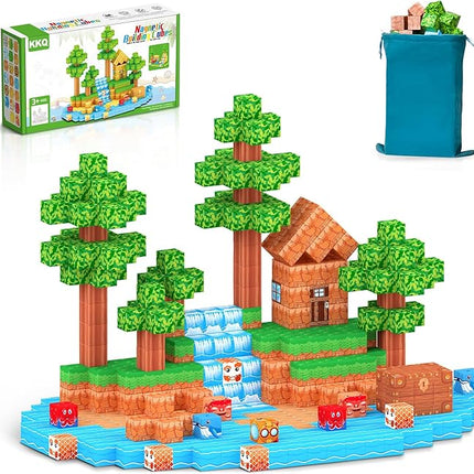 100PCS Magnetic Blocks,STEM Building Toys for Boys Girls 3+,Toddler Sensory Constructions Stacking Magnet Blocks,Christmas Birthday Gifts for Boys Girls Age 4 5 6 7 8 9 10