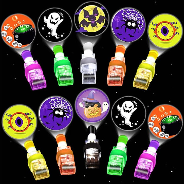 36 PCS Halloween Party Favors for Kids Light Up Finger Lights, Halloween Glow in the Dark Toys Bulk Goodie Bags Stuffers Fillers Non Candy Trick or Treat Toys Halloween Prizes Classroom Party Supplies