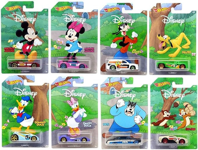Hot Wheels 2019 Disney 90th Anniversary Exclusive 8 Car Set- All 8 Included.