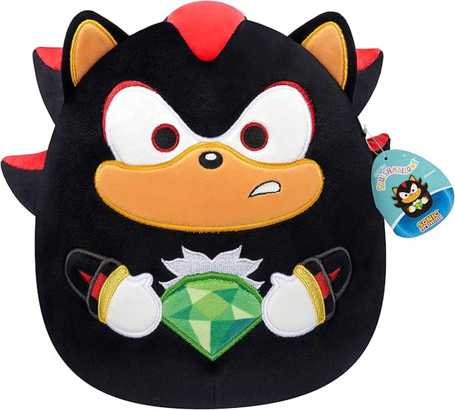 Squishmallows Original 14in “Sonic The Hedgehog” Shadow Holding Green Emerald Plush (Large)