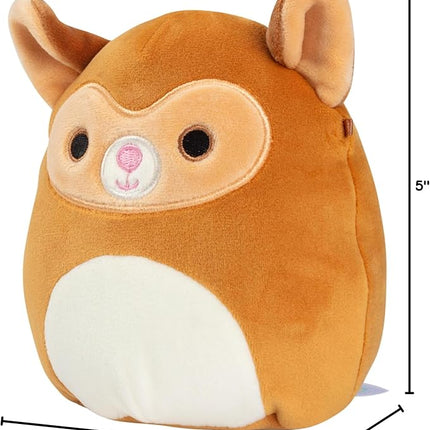 Squishmallows Original 5-Inch Zaine The Lemur - Official Jazwares Plush - Collectible Soft & Squishy Mini Little Stuffed Animal Toy - Gift for Kids, Girls & Boys