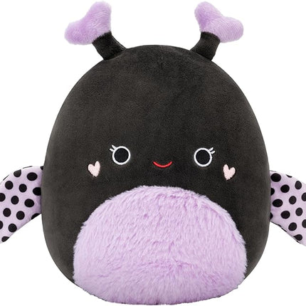 Squishmallows Original 8in Citlalli The Black and Purple Ladybug with Heart Antennae – Official Jazwares Valentine Plush (Little)
