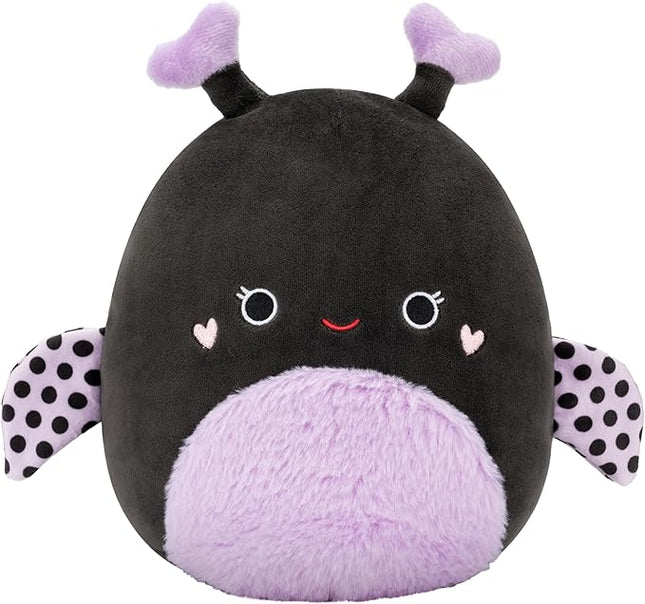 Squishmallows Original 8in Citlalli The Black and Purple Ladybug with Heart Antennae – Official Jazwares Valentine Plush (Little)