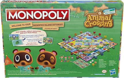 Monopoly Animal Crossing New Horizons Edition Board Game for Kids Ages 8 and Up, Fun Game to Play for 2-4 Players