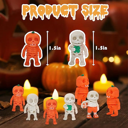 27 PCS Halloween 3D Printed Skeleton Man Animal Fidget Toy, Spooky Party Favors, Classroom Prizes, Sensory Toys for Kids, Halloween Decorations