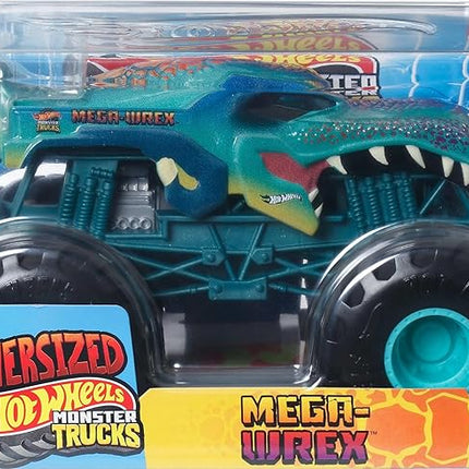 Hot Wheels Monster Trucks, Oversized Monster Truck, 1:24 Scale Die-Cast Toy Truck with Giant Wheels and Cool Designs