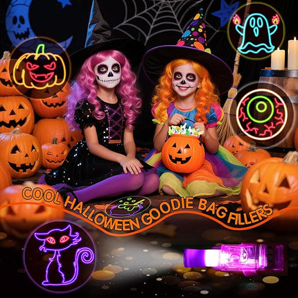 40 Pcs Halloween Party Favors for Kids Light Up Finger Lights, Halloween Glow in the Dark Toys Bulk Goodie Bags Stuffers Fillers Trick or Treat Toys Halloween Prizes Classroom Party Supplies Non Candy