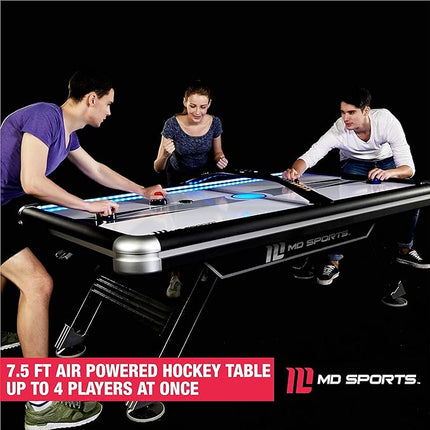 MD Sports Air Hockey Table with Arcade Electronic Scorer, Perfect for Family Game Rooms