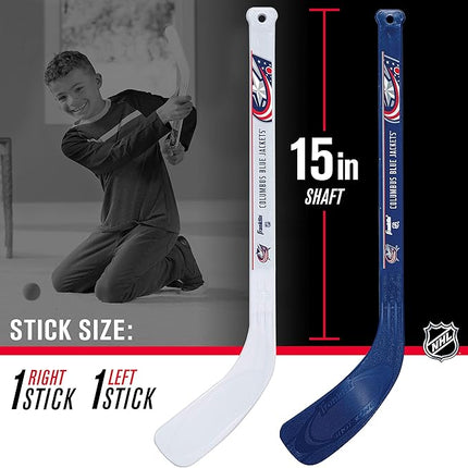 Franklin Sports NHL Mini Hockey Set - Kids Indoor Knee Hockey Goal, Ball, + 2 Stick Combo - Youth Team Indoor Toy Set - Official - Ages 3+
