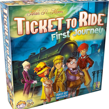 Asmodee Ticket to Ride First Journey Board Game - Fun and Easy for Young Explorers! Train Strategy Game, Family Game for Kids & Adults, Ages 6+, 2-4 Players, 15-30 Min Playtime