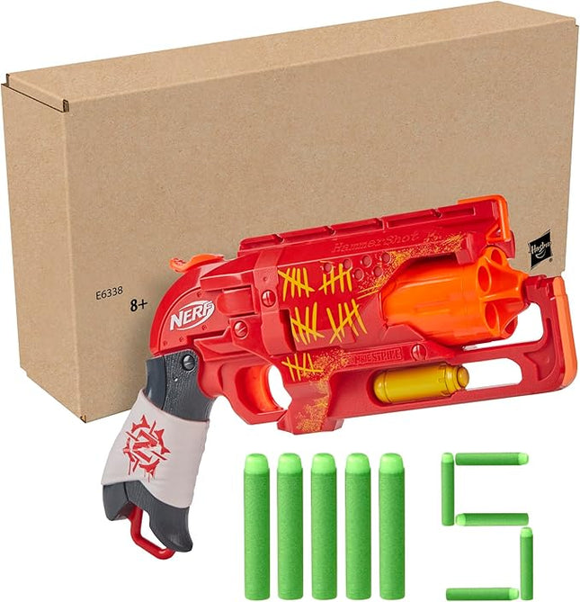 NERF Zombie Strike Hammershot Blaster, Red (Amazon Exclusive)
