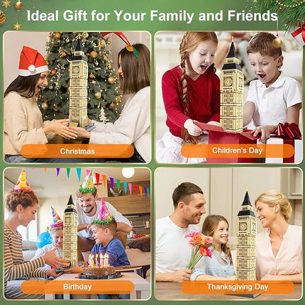 Toy Building Block Set, London Big Ben Elizabeth Tower Building Blocks Regular Size Brick World Famous Architecture Christmas Birthday Gift for Adults Children Kids Boys Girls 8+ 1666 PCS