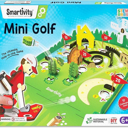 Smartivity Mini Golf Table Top Game for Kids Ages 6 to 12 | Build & Play with Your Own Golf Course | Birthday Gift for Smart Kids | DIY STEM Toys for Boys & Girls 6,7,8,9,10,11,12 Years Old