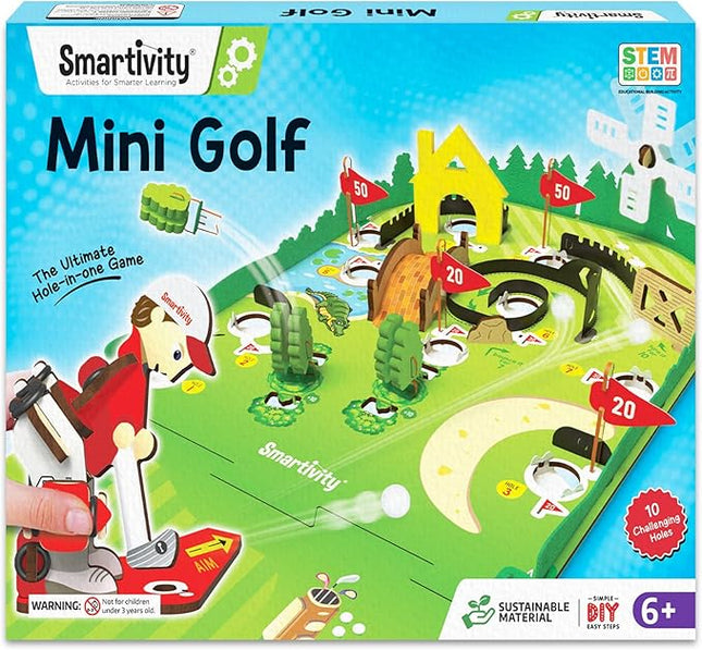 Smartivity Mini Golf Table Top Game for Kids Ages 6 to 12 | Build & Play with Your Own Golf Course | Birthday Gift for Smart Kids | DIY STEM Toys for Boys & Girls 6,7,8,9,10,11,12 Years Old