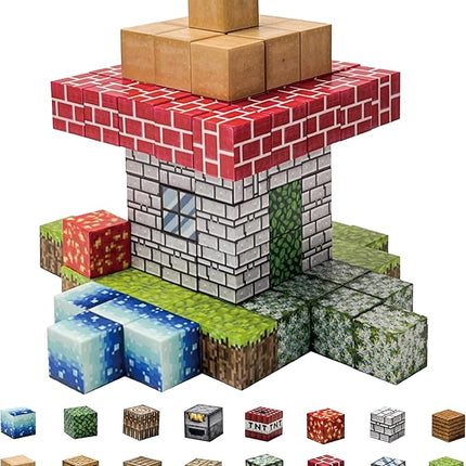 Magnetic Blocks - 70PCS Build Mine Magnet World Set, Educational Magnetic Tiles Building Toys for Boys & Girls, STEM Sensory Toys for Toddlers Kids Age 3+, Start Set