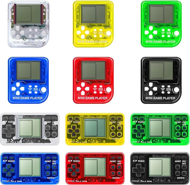 12Pcs Video Game Party Favors for Kids, Mini Game Keychain Arcade Party Favors Birthday Supplies Classroom Prizes for Boys and Girls