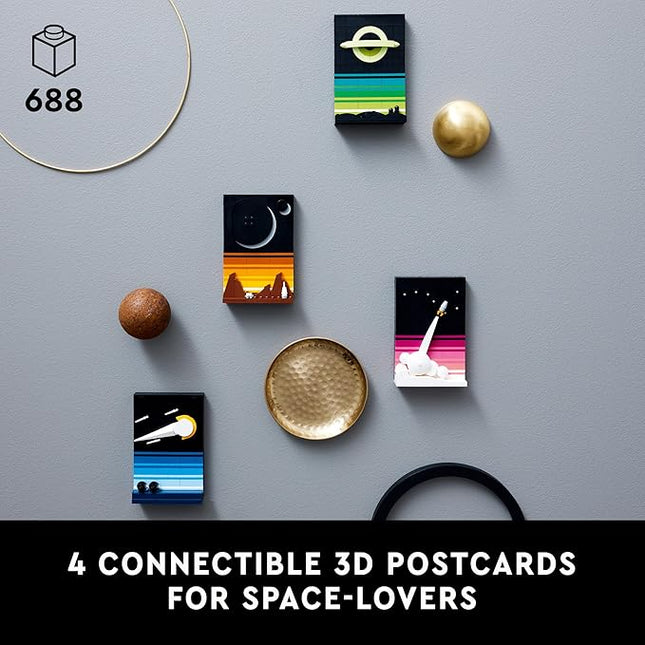 LEGO Ideas Tales of The Space Age Building Set - Images of Comets, Black Hole, & More for Adults 18+ - Space Themed Room Decor for Display - Astronomy Gifts Idea - 21340