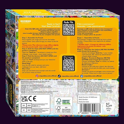 QUOKKA 1000 Piece Jigsaw Puzzle for Adults Cruise Vistas – Premium Box Packaging with Extra Fun Challenges - Stunning Scenic Animal Puzzle - Perfect for Relaxation & Creativity & Gift Giving