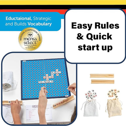 Flip Words, Fun Exciting New Twist On Classic Word Board Games, Challenging 2 Player Crossword Game - A Mensa Mind Games Recommended Game