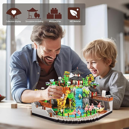 Animal Zoo Micro Mini Building Blocks Model Set with Giraffe Panda Flamingo, Creative Animal World Gifts for Adult and Age of 14+ 5000PCS