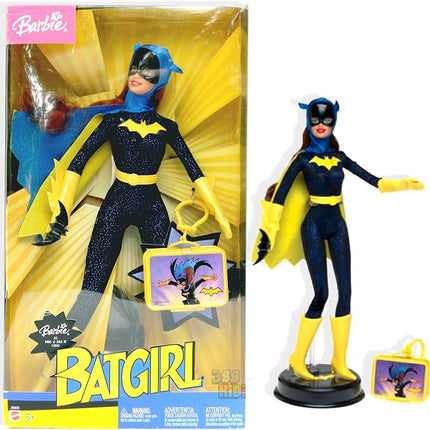 Barbie as Batgirl: 11.5" Collectible Doll with Stand and Character Logo from DC Comics Super Friends