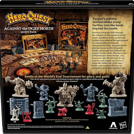 Avalon Hill Heroquest Against The Ogre Horde Quest Pack | Roleplaying Game | Ages 14+ | 2 to 5 Players | Requires HeroQuest Game System to Play, Multicolor, Pack 1