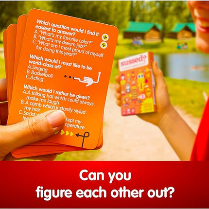 SUSSED The Wacky ‘What Would You Do’ Travel Card Game - Social Fun for Kids and Teens - Fun Boo Basket Stuffer for Families - Ages 7+ - Orange Pack