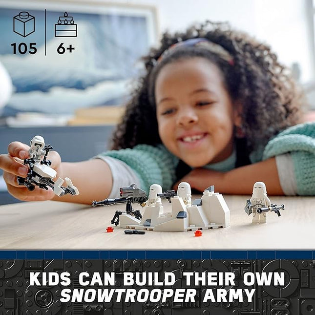 LEGO Star Wars Snowtrooper Battle Pack 75320 Set, Building Toy with 4 Figures, Blasters and Speeder Bike, Gift Idea for Grandchildren, Kids, Boys and Girls Ages 6 and Up
