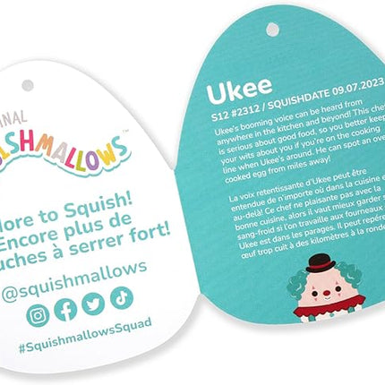 Squishmallows Original 12-Inch Ukee Clown with Teal Hair and Black Bowler Hat - Official Jazwares Plush