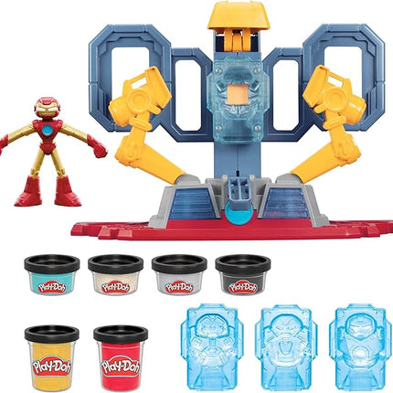 Play-Doh Marvel Iron Man Armor Maker Lab Playset with Lights and Sounds, Customizable Action Figure, Imagination Toys for Boys and Girls 4 and Up