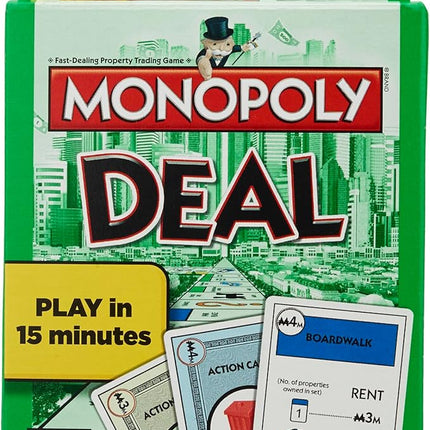 Monopoly Deal Card Game | Quick-Playing Card Game | Fun Games for Families and Kids | Ages 8 and Up | 2 to 5 Players | 15 Mins. | Travel Games