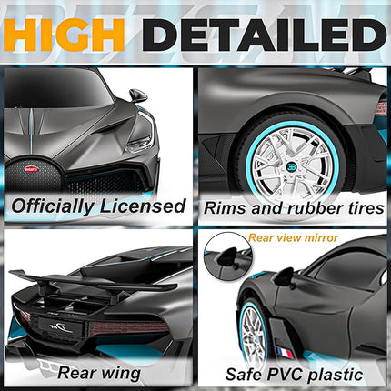 BEZGAR Bugatti Remote Control Car for Boys- 1:24 Officially Licensed Bugatti RC Cars, Electric Sport Racing Hobby Bugatti Toy Car Model Vehicle for Boys, Girls and Adults
