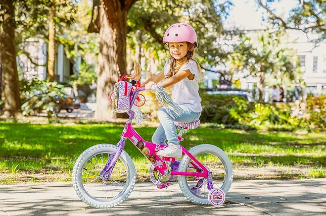 Dynacraft Barbie 12-18 Inch Girls BMX Bike for Age 3-9 Years - Fun and Stylish Design, Sturdy and Durable, Perfect for Kids Learning to Ride, Easy to Assemble, Ideal for Young Riders