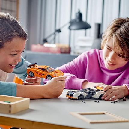 LEGO Speed Champions McLaren Solus GT & McLaren F1 LM 76918, Featuring 2 Iconic Race Car Toys, Hypercar Model Building Kit, Collectible 2023 Set, Great Kid-Friendly Gift for Boys and Girls Ages 9+
