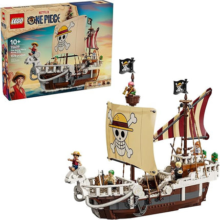 LEGO ONE Piece The Going Merry Pirate Ship Building Blocks - Pretend Play Adventure Toy for Boys & Girls, 10+ - Straw Hat Crew Toy Figures & Playset for Anime Fans - Gift for Christmas - 75639