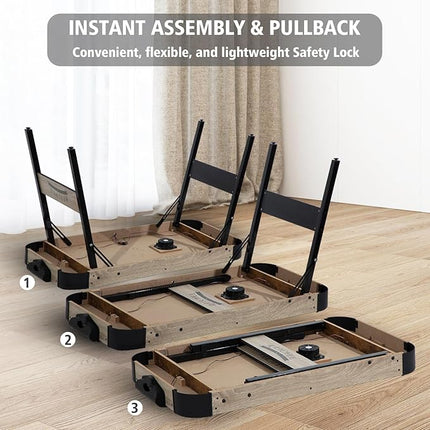 Foldable Air Hockey Table, 48" Indoor Air Hockey Arcade Table Gaming Set with 2 Pucks, 2 Pushers, Electronic Score Systems for Adults and Kids, Home Game Room, Family Recreation