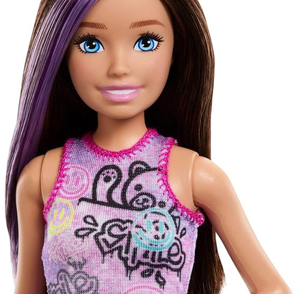 Barbie Family & Friends Skipper Doll & Accessory, Skipper Babysitters, Inc. Set with Doll in Removable Dress with Backpack