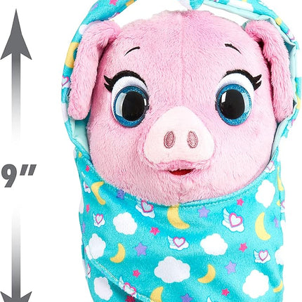Disney Jr T.O.T.S. Cuddle & Wrap Plush, Pearl the Piglet, Officially Licensed Kids Toys for Ages 3 Up by Just Play
