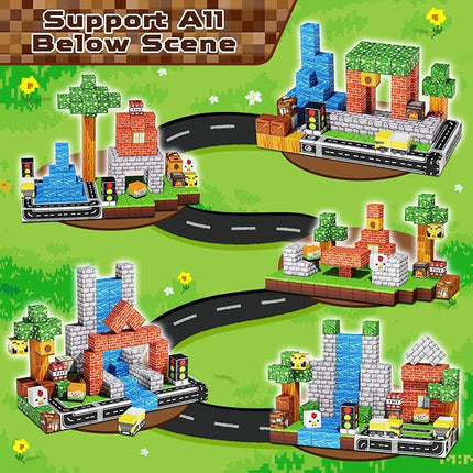 150 PCS Magnetic Blocks - Building Block for Kids Ages 4-8, Magnet Blocks Cubes Tiles Constructions Toys Girl Boy, STEM Educational Montessori Stacking Toy, Sensory Play Game Preschool Learning Gifts