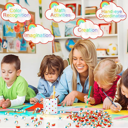 JUNEBRUSHS 150Pcs Rainbow mini Erasers, St. Patrick's Mini Erasers Cute Pencil Erasers for Kids Bulk School Classroom Prizes Gifts Homework Rewards Party Favors