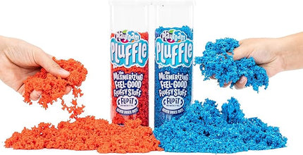 Educational Insights Pluffle 2-Pack Red & Blue - Sensory Bin Foam Set, No Mess Alternative to Sand Toys & Slime for Toddlers at Home or in the Classroom, Fun Sensory Table Filler, Kids Ages 3+