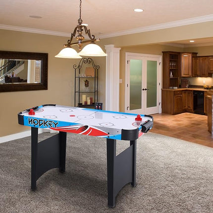 Foldable Air Hockey Table, 48" Indoor Air Hockey Arcade Table Gaming Set with 2 Pucks, 2 Pushers, Electronic Score Systems for Adults and Kids, Home Game Room, Family Recreation
