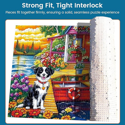 300 Piece Puzzles for Adults,Unique Cute Dog Jigsaw Puzzles 300 Pieces for Adults Kids Seniors,Animal Pet Lover Puzzle for Kids Ages 8-10 10-12,Challenging Puzzles Perfect for Game Nights,20.5*15 In
