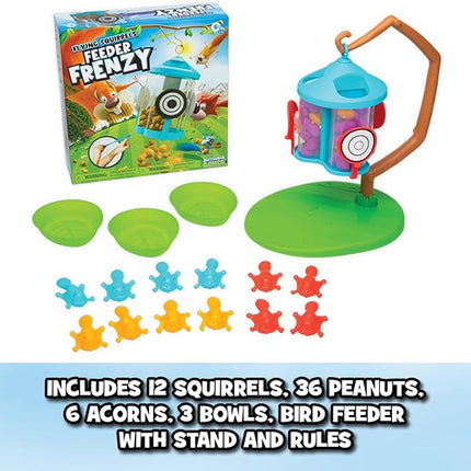 Flying Squirrels Feeder Frenzy Board Game – Kids Games, Family Games for Kids and Adults, Board Games for Family Night, Multi-Player Board Games, Aim & Release Nuts to Win, Ages 6+