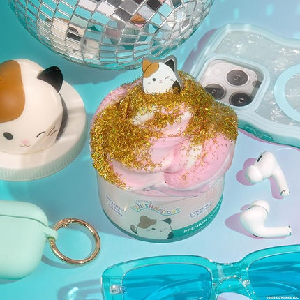 Original Squishmallows Cam The Cat Premium Cloud Slime, Coconut-Scented, 8 oz., Storage Container with Figurine Topper, Rubber Charm, Goodie Bags Stuffers, Kids Party Favors, Sensory Toys