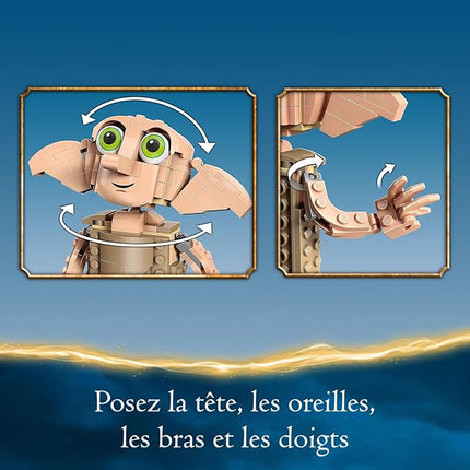 LEGO Harry Potter Dobby The House Elf Set - Easter Gifts for Children and All Fans from 8 Years - Movable Iconic Figure - Toy - Bedroom Accessory & Decoration - Character Collection - 76421