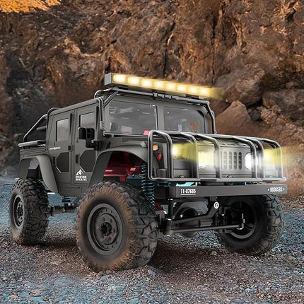 SIMREX 1:12 Scale All-Terrain Remote Control Car, 4WD RC Cars with 2.4 GHz, RC Climbing Truck, IPX4 Waterproof Off-Road Vehicle with Two Rechargeable Batteries, for Kids Teens Adults