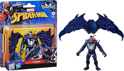 Spider-Man Marvel VenomVersus Epic World of Action Deluxe Venom Figure with Accessories, 4-Inch Super Hero Toys for Kids Ages 4+